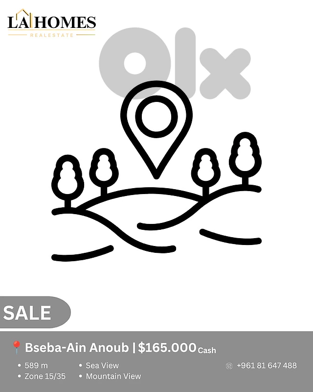 land for sale in bsaba-Ain Anoub ارض للبيع في بسابا-عين انوب