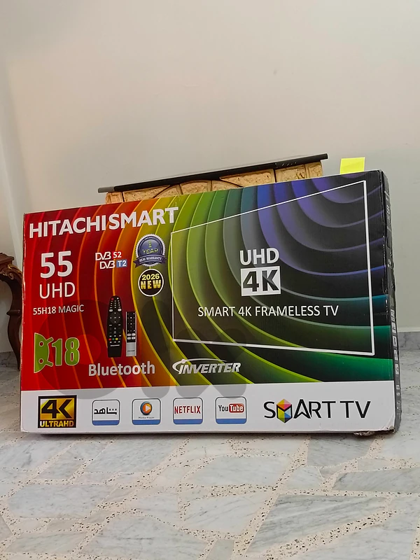 HitachiSmart 55' 4K UHD smart TV (makhtoum)