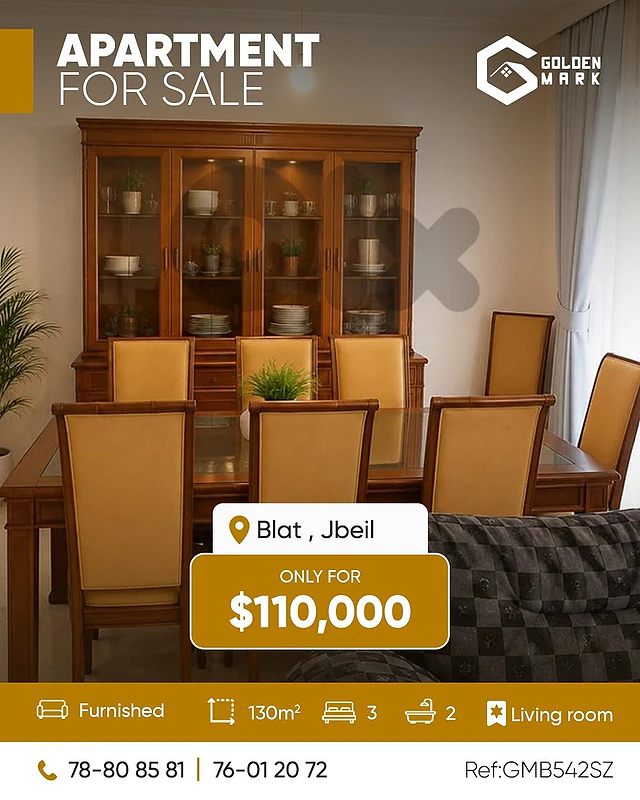 GMB541SZ - Apartment For Sale In Blat  - شقة للبيع في بلاط