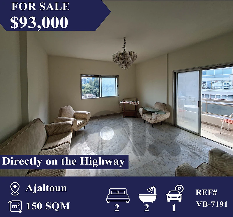 VB-7191 Apartment for sale in Ajaltoun شقة للبيع في عجلتون
