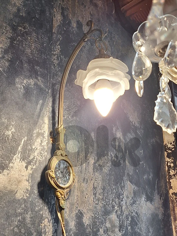 pair of antique french bronze wall lights