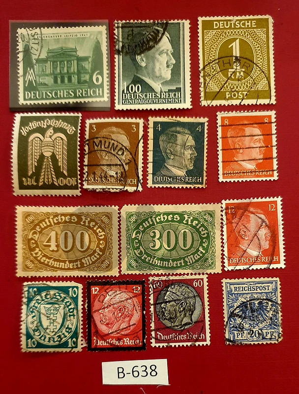 Germany Reich Nazi 14 stamps Lot# B-638 Germany Reich Nazi 14 stamps Lot# B-638