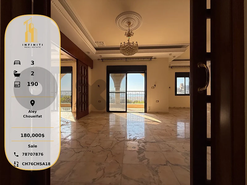 190 SQM High-End Apartment in Choueifat-Deir Qoubel | Full Sea View