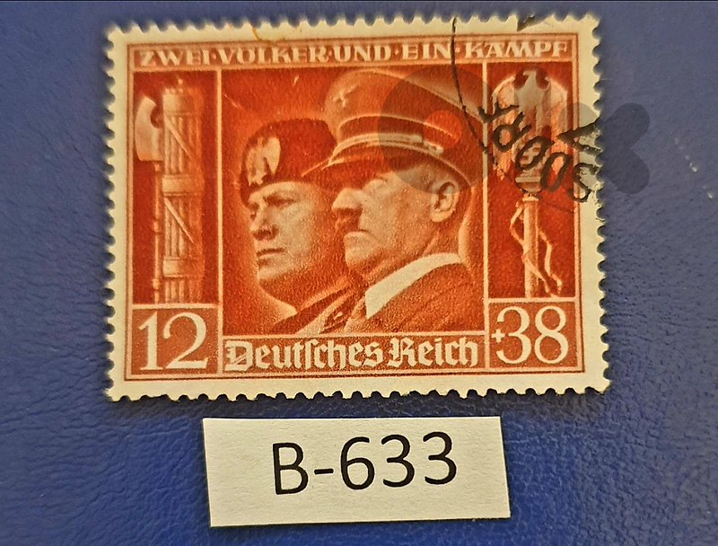 Hitler and Mussolini rare stamp. Lot# B-633