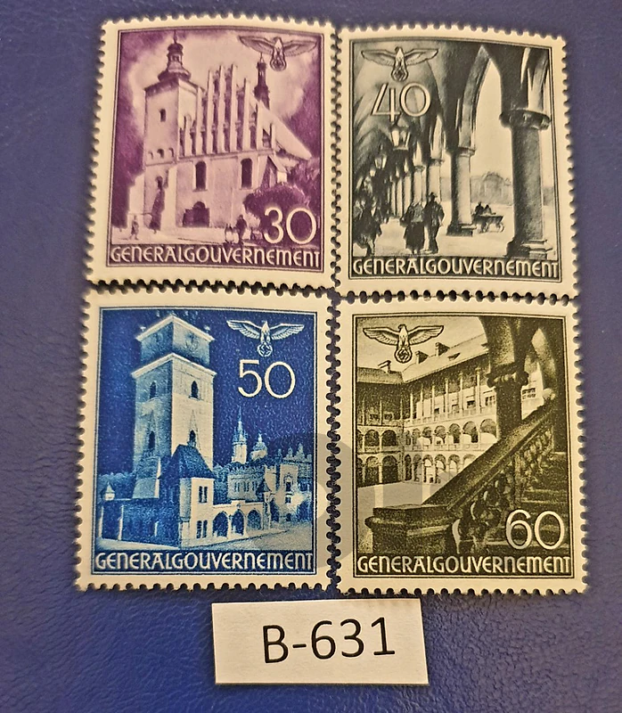Germany Reich Nazi rare 4 stamps Lot# B-631