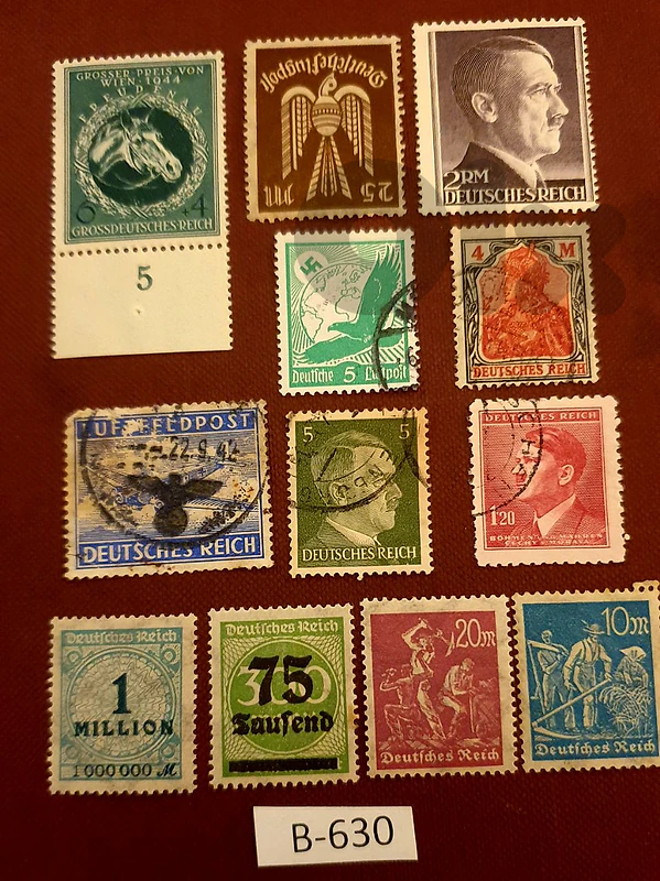 Germany Reich Nazi rare 12 stamps Lot# B-630