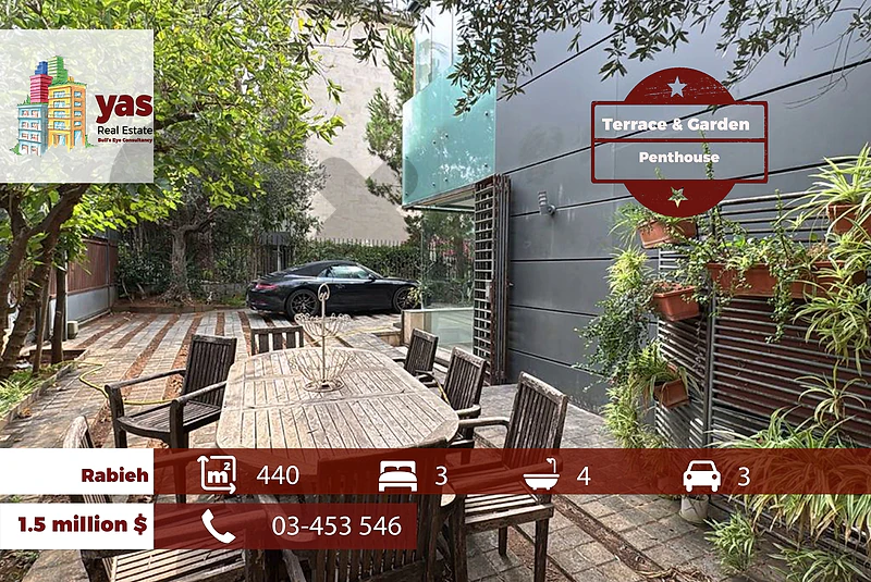 Rabieh 440m2 | Garden & Terrace | Prime Location | New | RMK