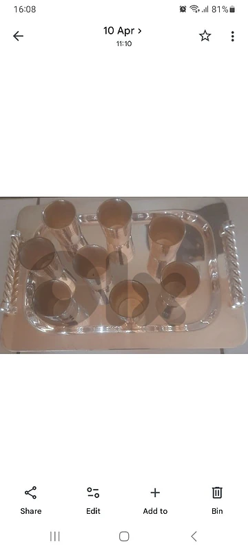 Silver plated liqueur set