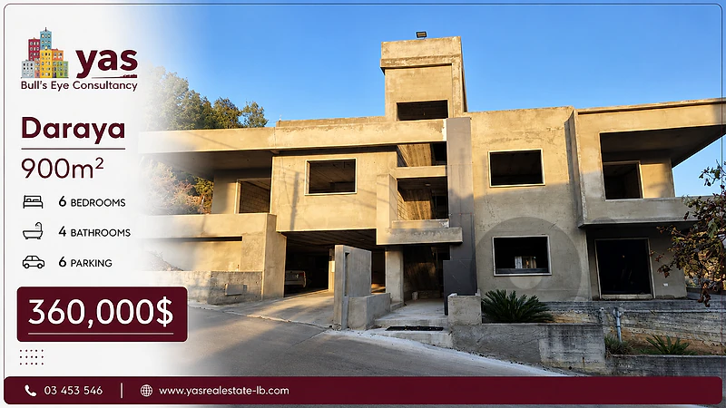 Daraya 900m2 | Land | Built up 350m2 | Troc Available | Residential|AC