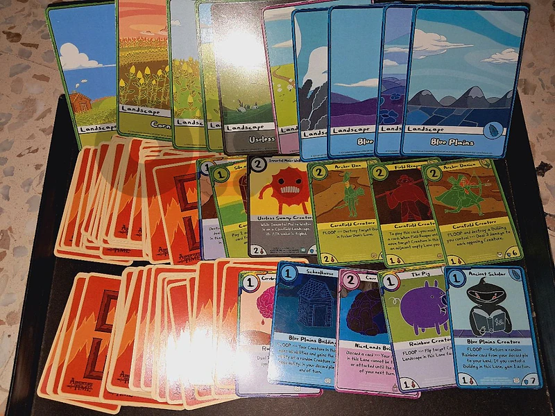 Adventure Time Card Wars fin & Jake cards