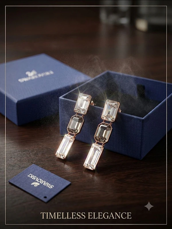 Brand New Swarovski Set - Millenia Tennis Bracelet & Drop Earrings