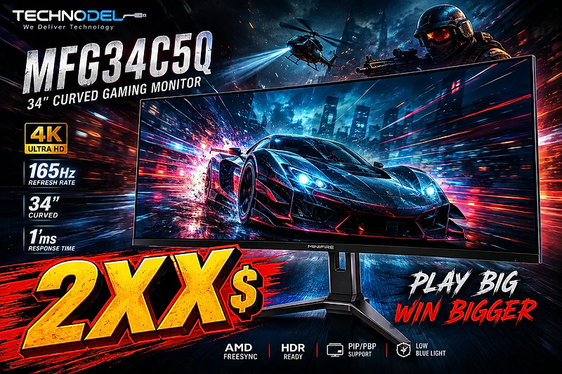 4K  34" CURVED GAMING MONITOR 180Hz