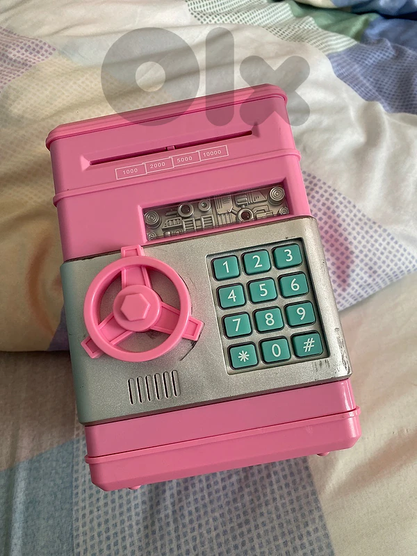Pink Electronic Mini Safe Box & Piggy Bank for Kids