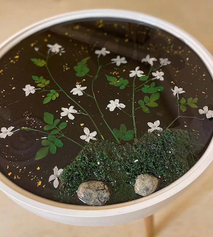 jasmine flowers Resin Table