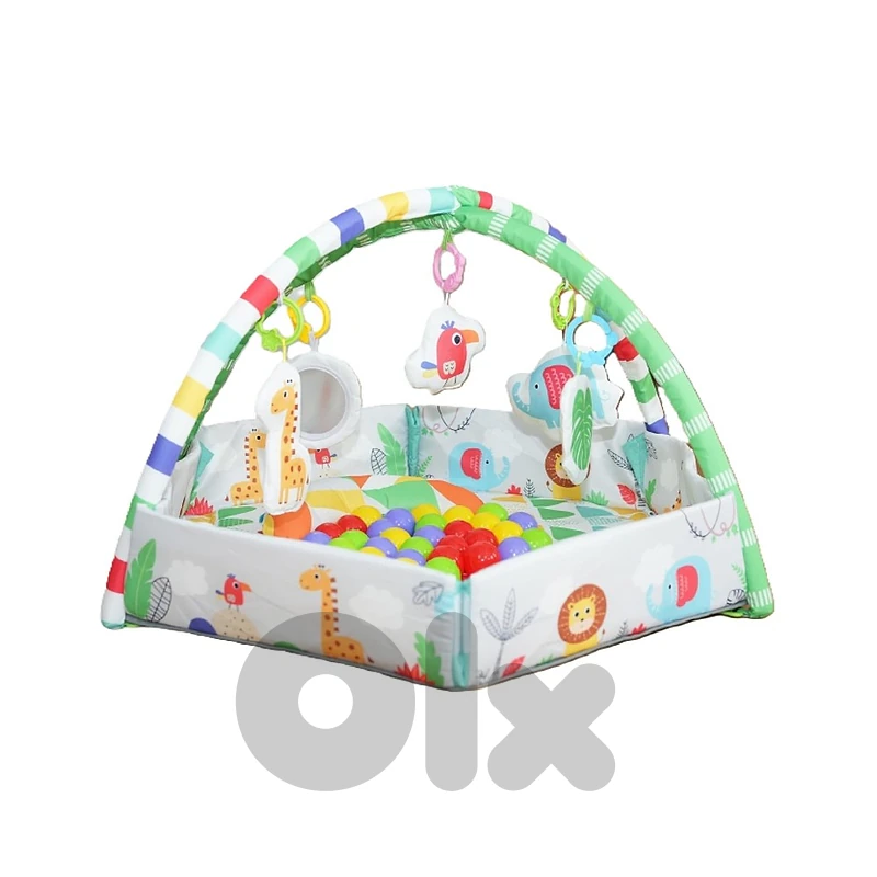 5 In 1 Baby Play Gym Mat With 30 Ball Pit - بساط لعب الأطفال ٥ في ١