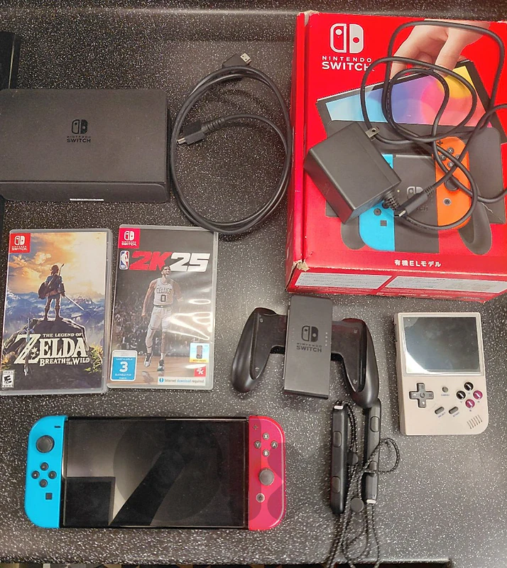 Nintendo Switch OLED + Games + Anbernic RG35XX Full Bundle 🔥