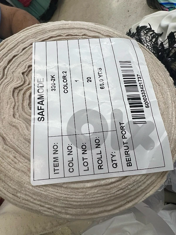 tencil fabril roll high quality beige color around 60 yard