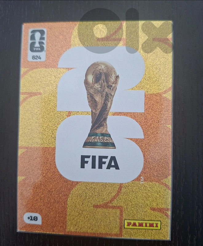 Panini world cup card official emblem