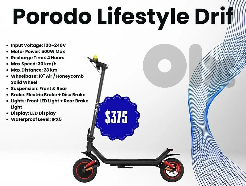 porodo used electric scooter