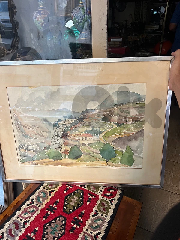 لوحة انتيك للرسام اللبناني M. kaissi 1979 مميزة جداا رسم painture