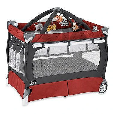 chicco park bed with changing table and mattress