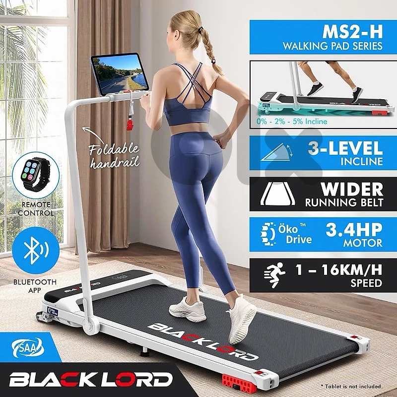 BLACK LORD Walking Pad Treadmill MS2-H with Incline,