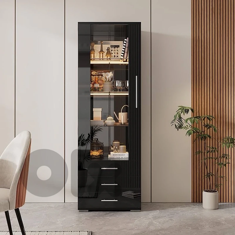 High-Gloss Display Cabinet 60 x 35 x 180