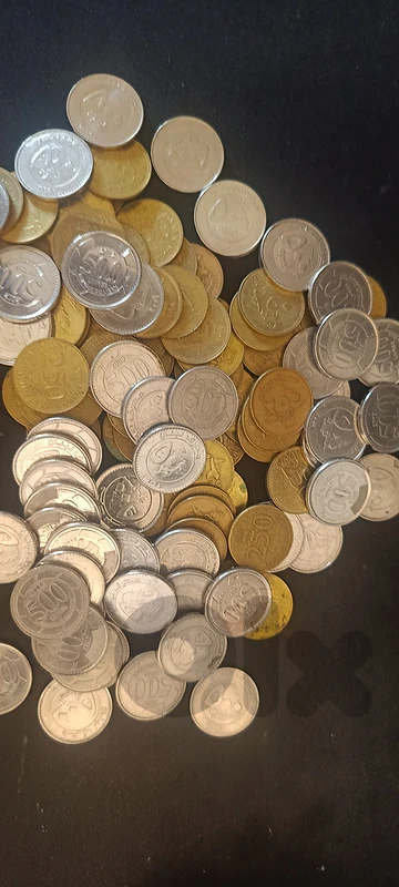 ٥٠٠, ٢٥٠ . مصاري حجر خمسميات وميتيناتوخمسن العدد 27500/500، 15000/250