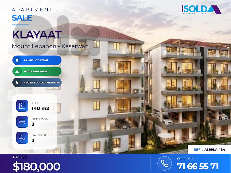 Under construction Apartement for sale in Kleiat