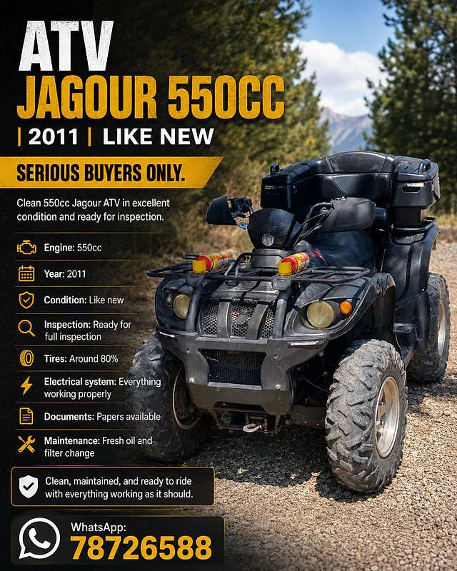 ATV JAGOUR 550CC | 2011 | LIKE NEW