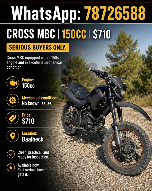 CROSS MBC | 150CC | $710