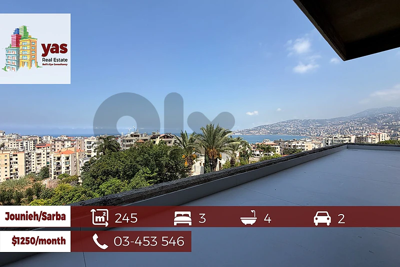 Jounieh / Sarba 245m2 | Brand New | Excellent Condition | Open View|EH