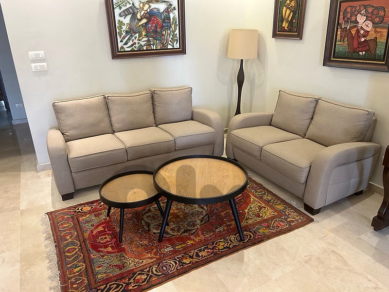living room Sofa with the tables