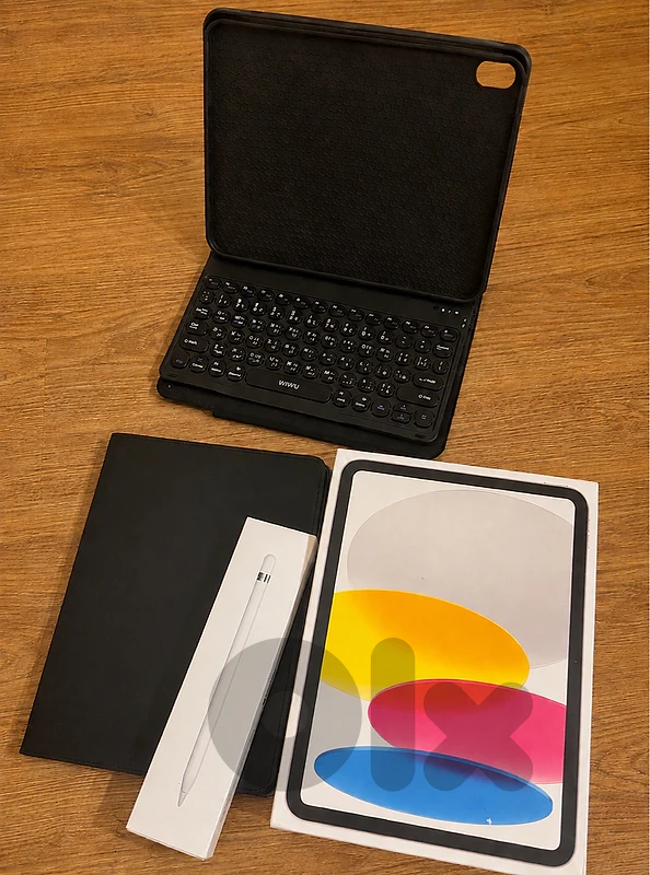 iPad 10 Huge Pack: Keyboard, Pencil Gen1 (ORIGINAL), 2 Cases