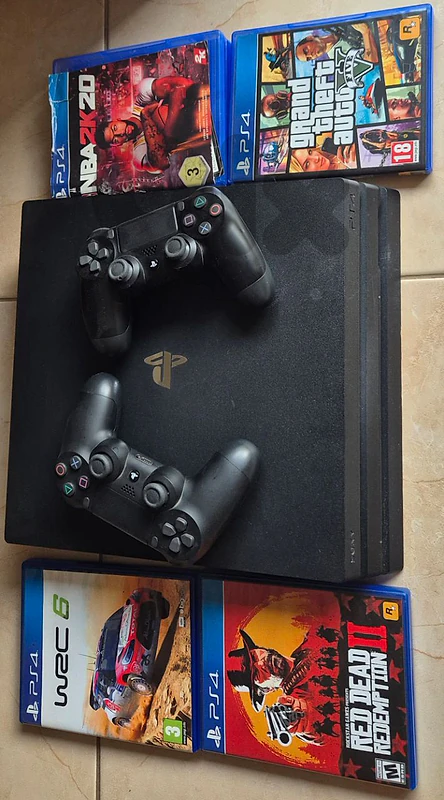 Sony PlayStation Ps4 Pro with 2 Dualshock 4 Controllers
