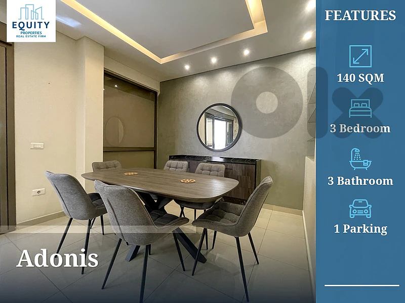 Furnished 140 SQM Apartment For Rent In Adonis #RK22727