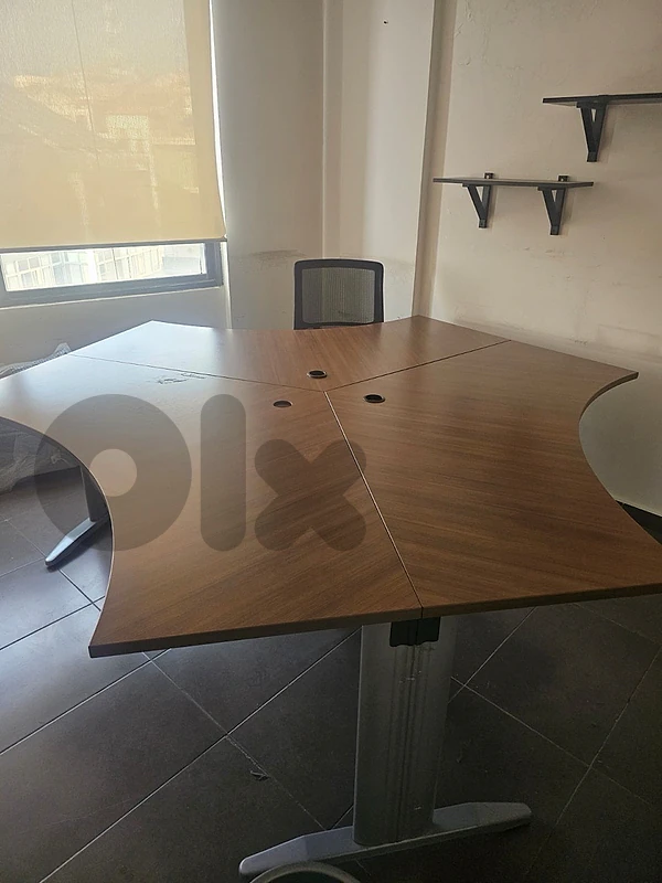 office desk with seperators