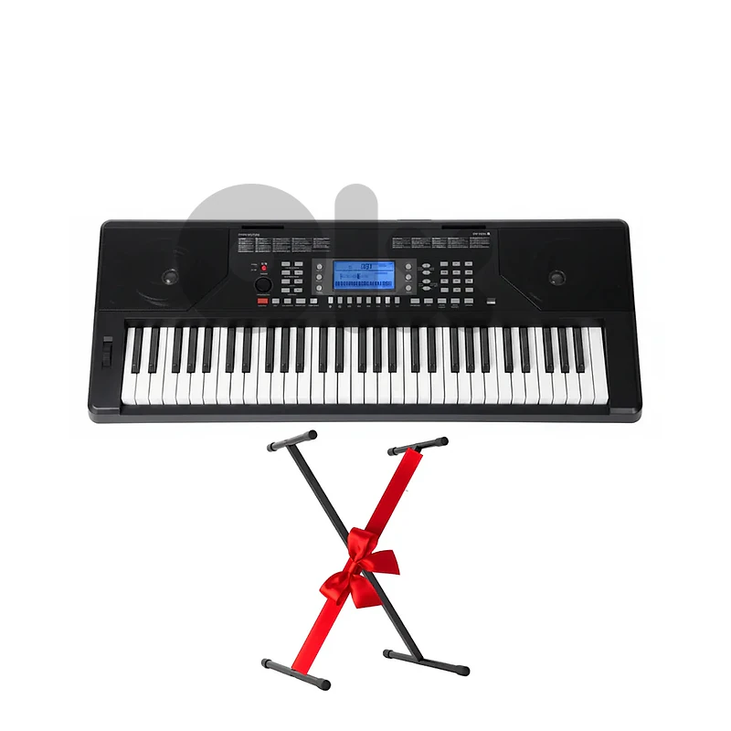 61-Key Digital Keyboard Piano with Touch Response & Adjustable X-Stand