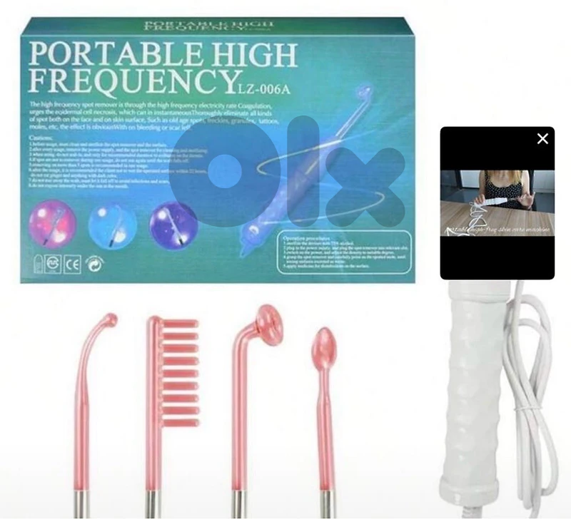 4-In-1 Portable High Frequency Facial Massag Device and 100 pcs mask
