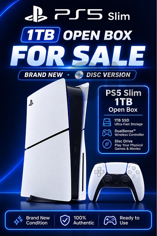 Ps5 slim 1tb open box brand new