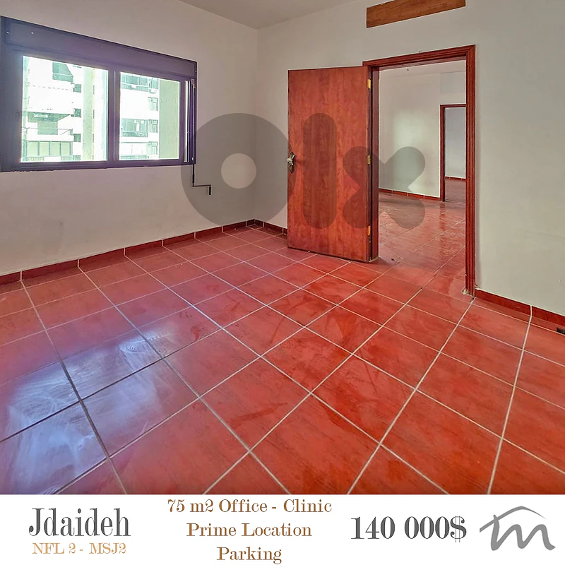 Jdaideh | Prime 75m² Office ~ Clinic ~ PolyC ~ Workshop | Parking Lots