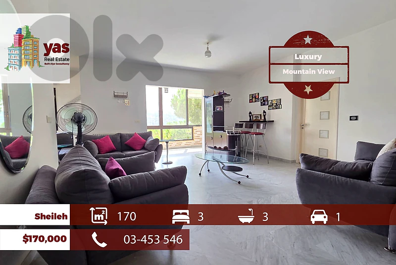Sheileh 170m2 | Open View |  Ultra Prime Location | Calm Area | TO