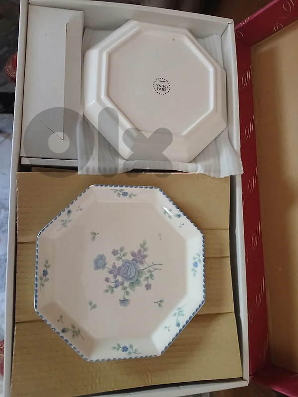 6 small plate with 1 meduim plate for dessert