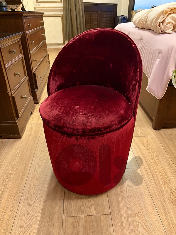 red velvet chair