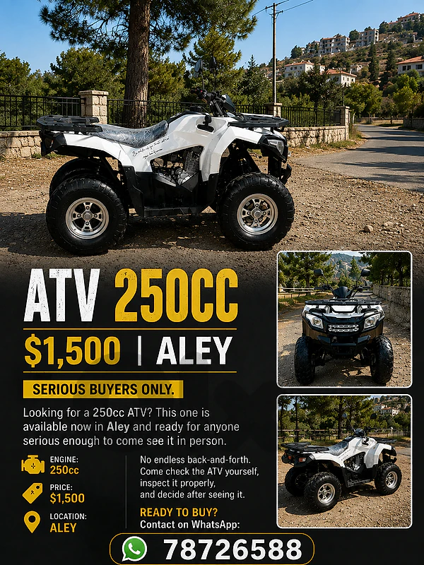 ATV 250CC | $1,500 | ALEY