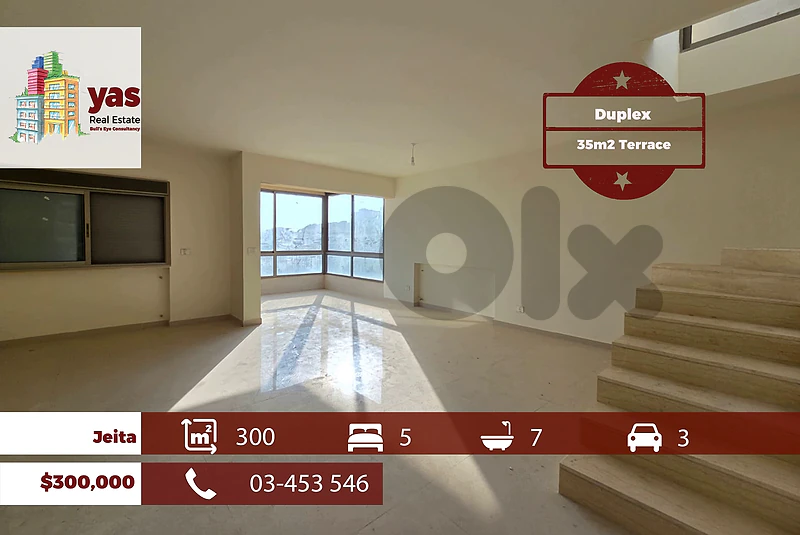 Jeita 300m2 | Duplex | 35m2 Terrace | Open View | Luxury | TO