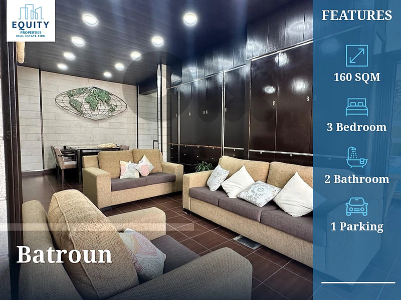 Furnished 160 SQM Apartment For Rent In Batroun #KS23198