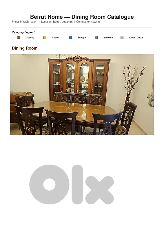 Full DINING ROOM IN VERY GOOD CONDITION Full DINING ROOM IN VERY GOOD CONDITION