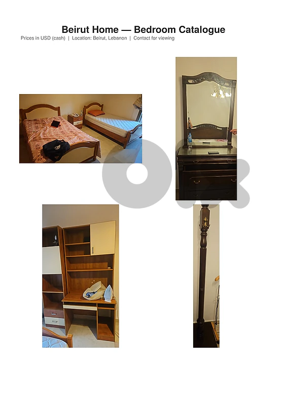 BEDROOM GALLARY SEPERATE FURNITURE ITEMS