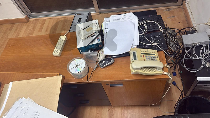 Compact Office Return Desk with Built-In Storage Credenza
